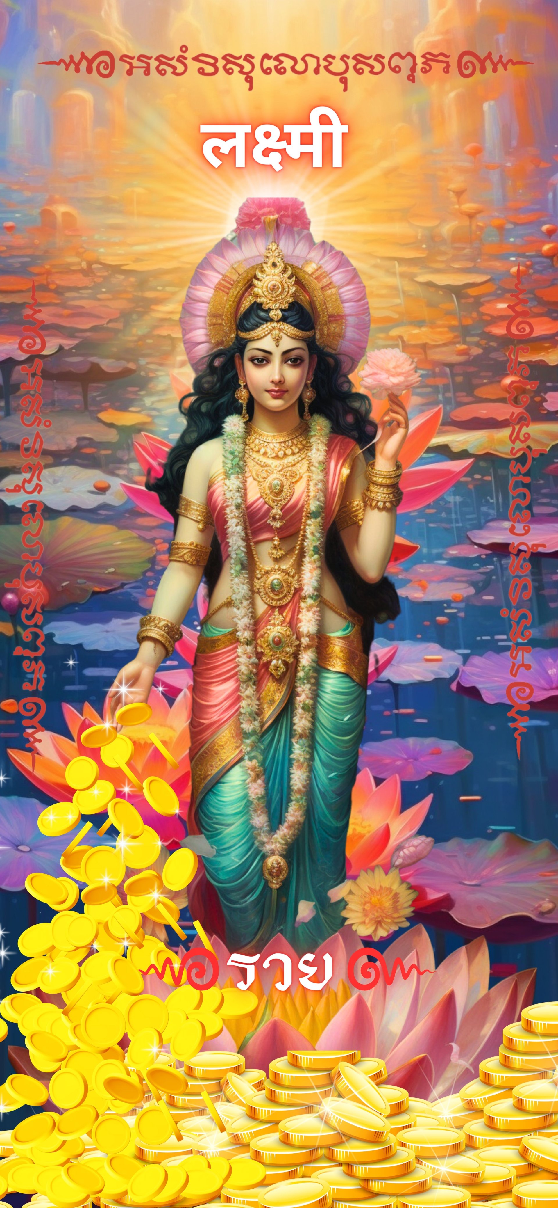 Lakshmi Blessing Wallpaper Lakshmi Blessing Wallpaper