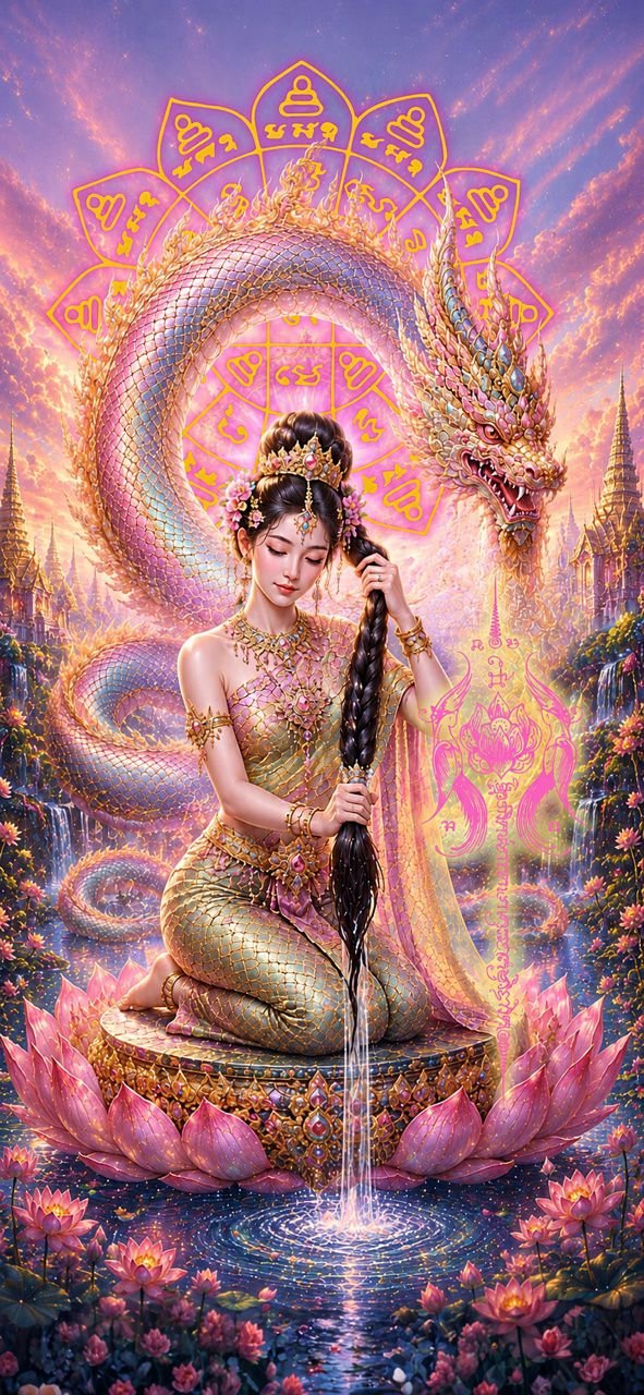 Wallpapers of Phra Mae Thorani and Phaya Bhujanga Nagaraja.