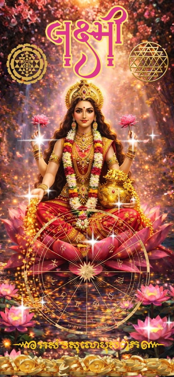Goddess Lakshmi Wallpaper: 12 Zodiac Fortune Booster Edition Enhance Love + Attract Wealth