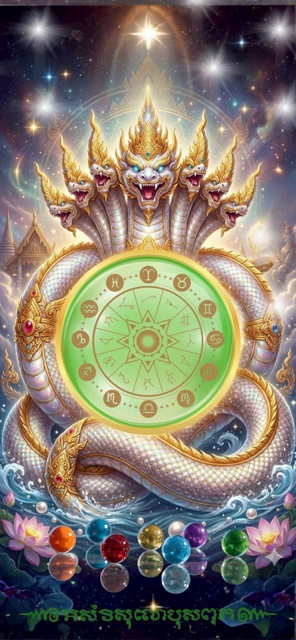 วอลเปเปอร์รุ่นใหม่ พญาภุชงค์นาคราชหนุนดวง 12 ราศี