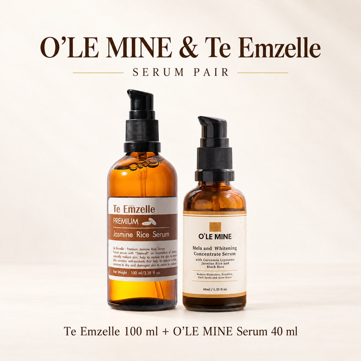 เซรั่มคู่ Te Emzelle และ OLE MINE ในฉากเดียวกัน
