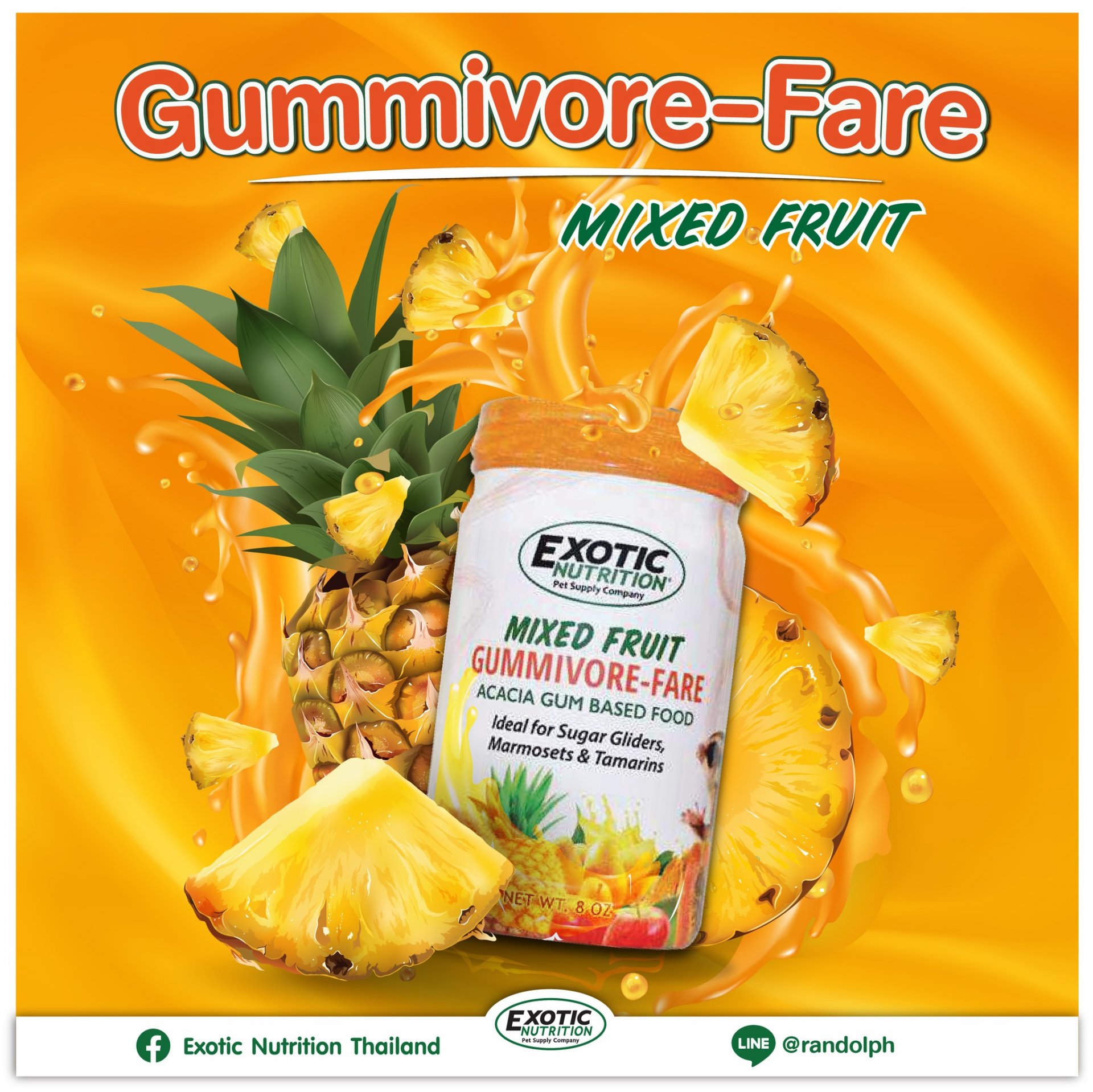 แรนดอล์ฟ-Exotic Nutrition Gummivore-Fare Mixed Fruit กัมนิวอร์แฟร์มิกซ์ฟรุ๊ต 