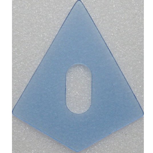 เทมเพลทพลาสติก 4 เหลี่ยมทรงแหลม ขนาด 31/18 มม. 30 อัน/set