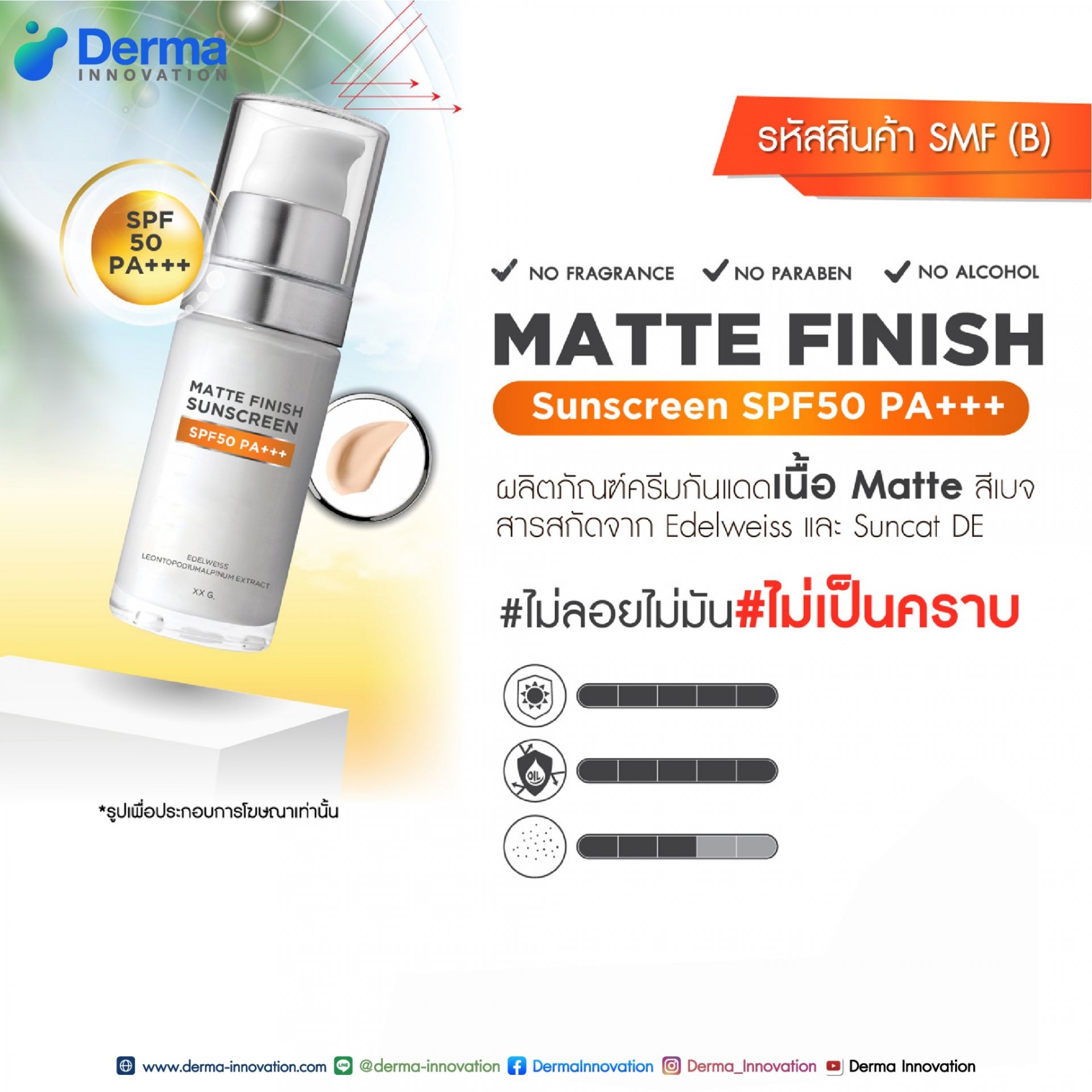 Matte Finish Sunscreen SPF50 PA +++