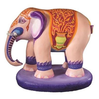 01. L'éléphant avec une jarre fleurie symbole de l'unité.