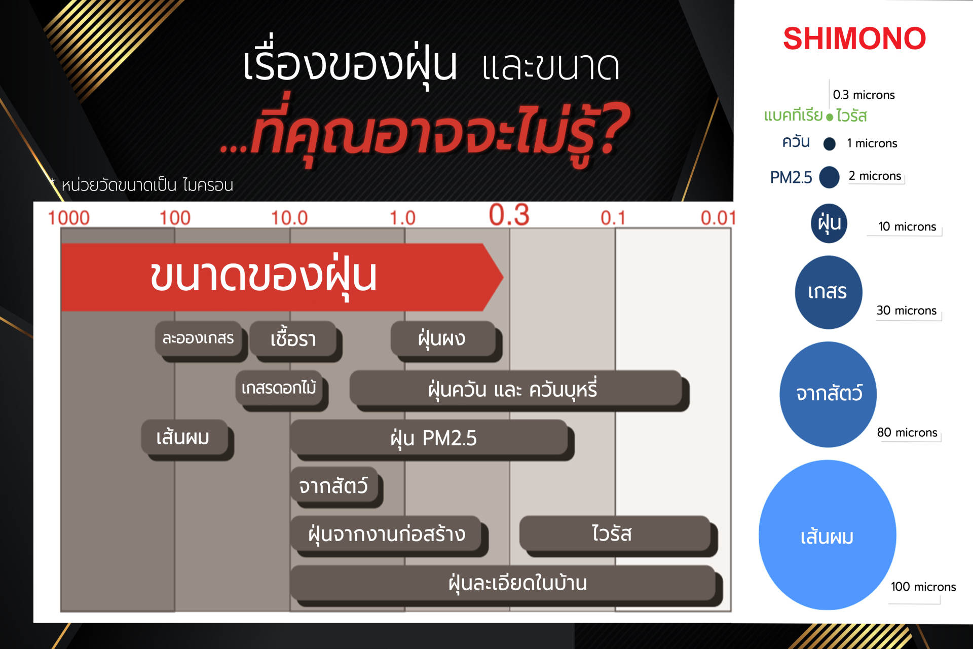 เรื่องของฝุ่น..และขนาด...ที่คุณอาจจะไม่รู้?