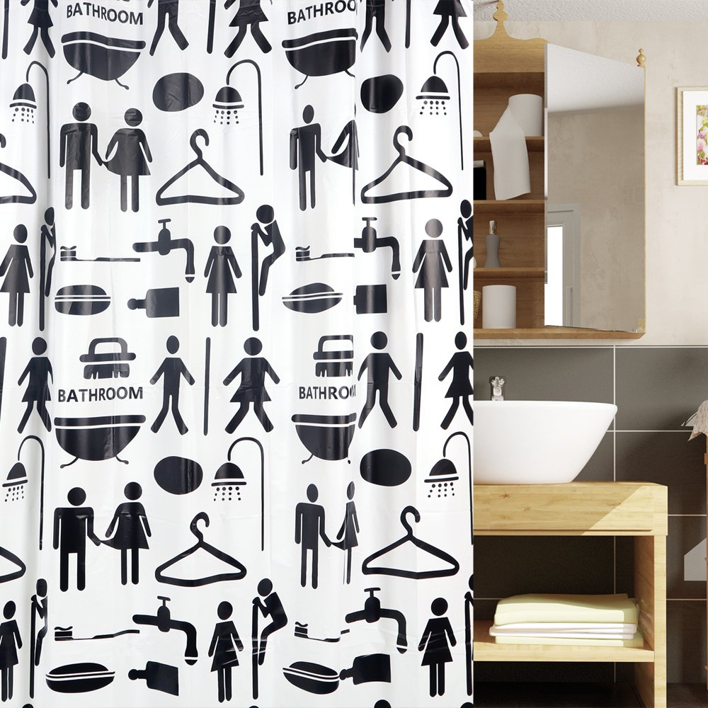 U 8075 PLASTIC SHOWER CURTAIN PEVA LIGHTEX wspbath