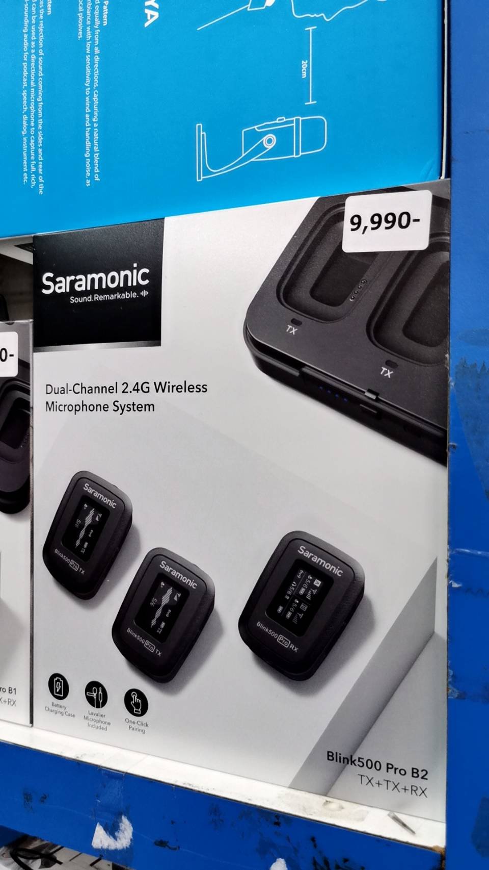 ไมค์ Saramonic Blink 500 Pro เซ็ท 2 พิธีกร 2 Tx 1 Rx