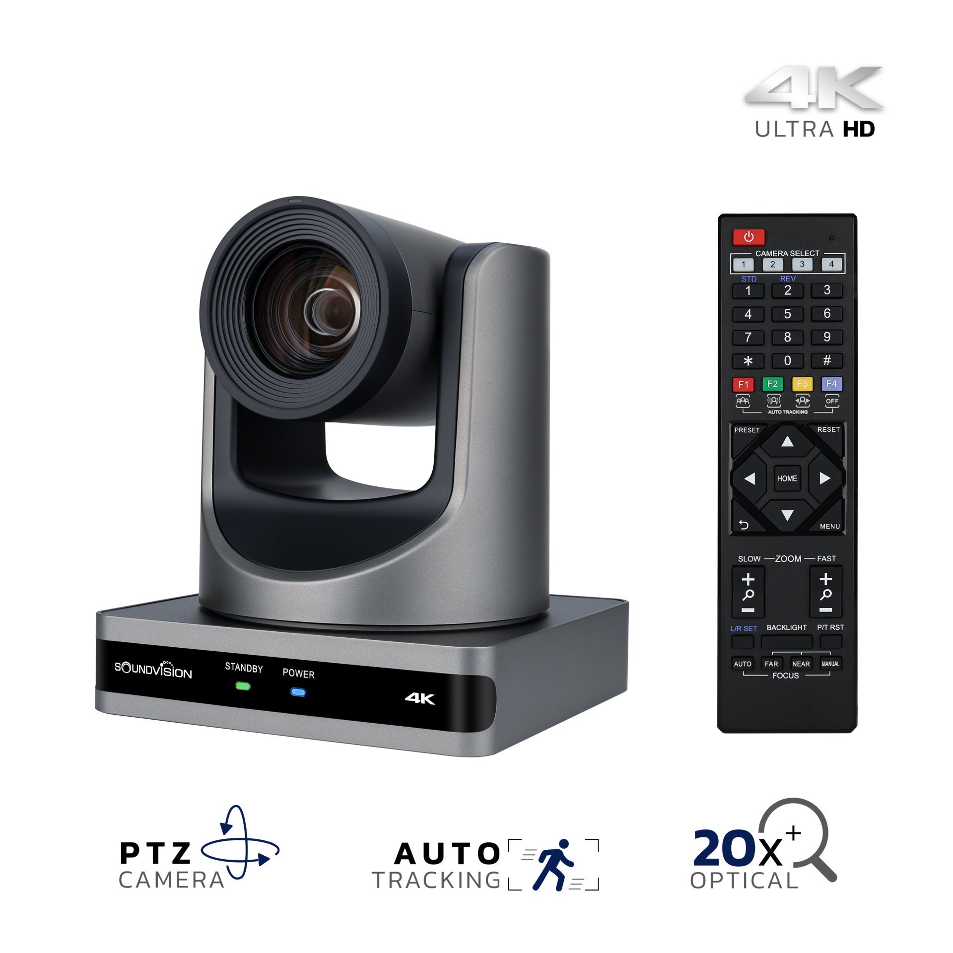 SOUNDVISION UHD-400AT20X กล้องวิดีโอ 4K PTZ 20X