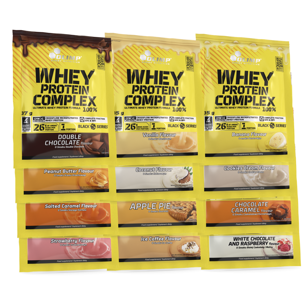 Olimp Whey Protein Complex 35-37 g x 6 ซอง หรือ คละรส 12 ซอง