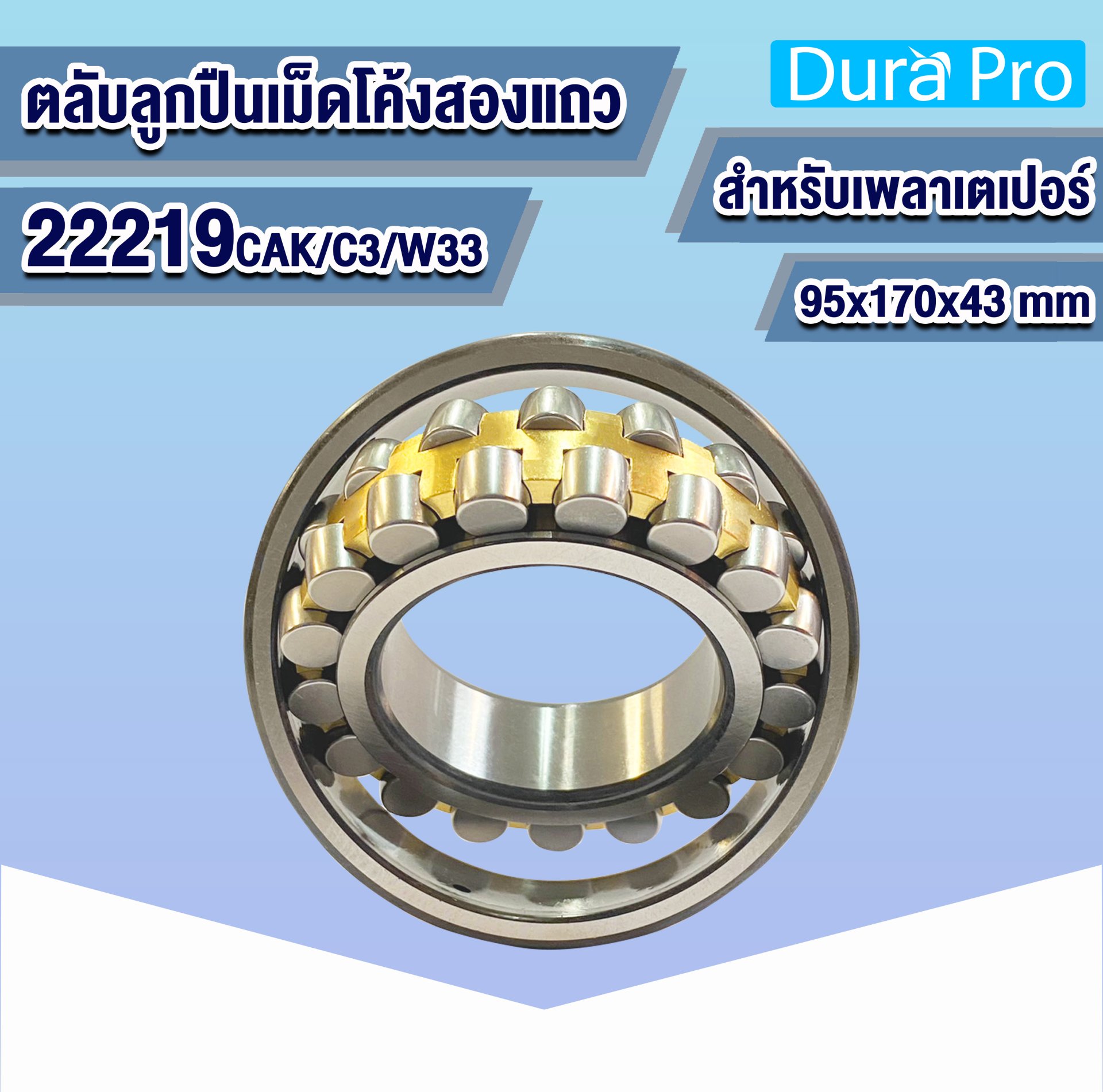 22219 CAK/C3/W33 ตลับลูกปืนเม็ดโค้งสองแถว ( SPHERICAL ROLLER BEARING ...