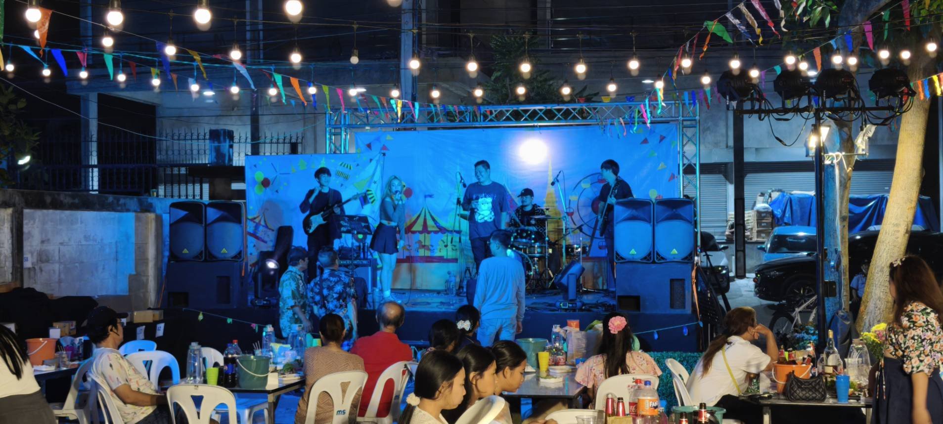 งานเลี้ยงปีใหม่ บริษัท ราชพฤกษ์ วันที่ 2 มค 68 เครื่องเสียง ไฟ ทรัส เวที by vsoundqlighting