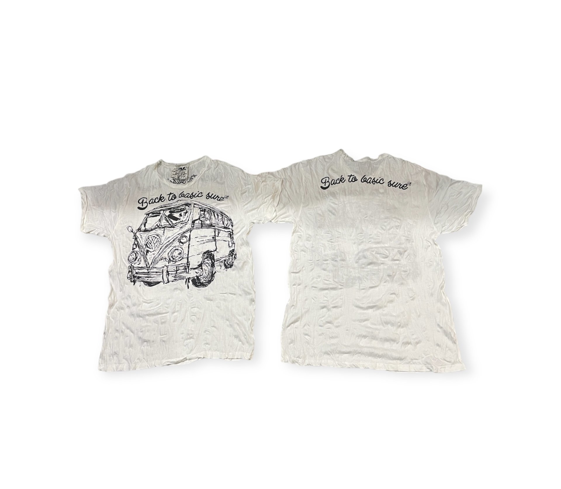 Unique Men T Shirt Sure Design Van Hippie Rock VW Crinkle Cotton M L