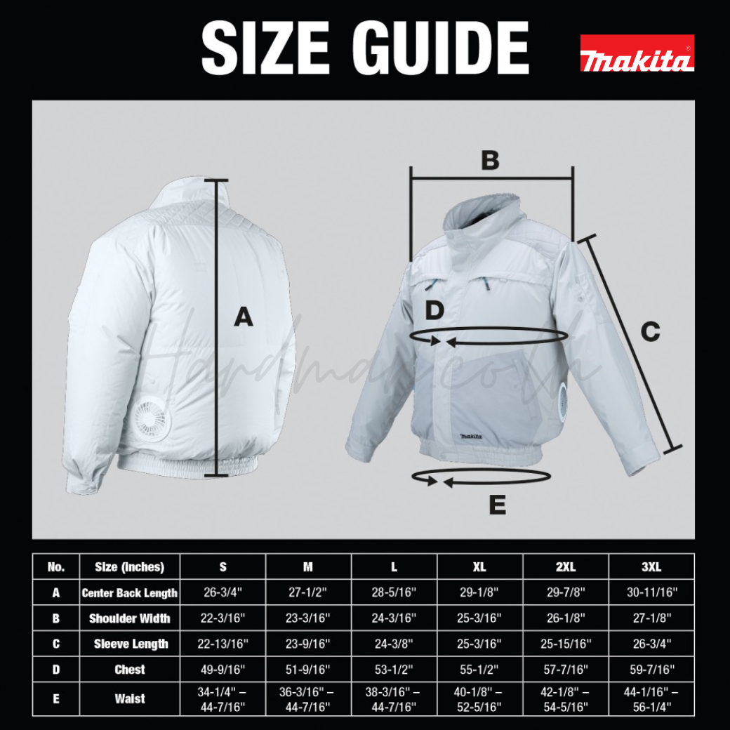 MAKITA DFJ405ZL Wireless Fan Jacket 12/18V Size L (Exclude Battery