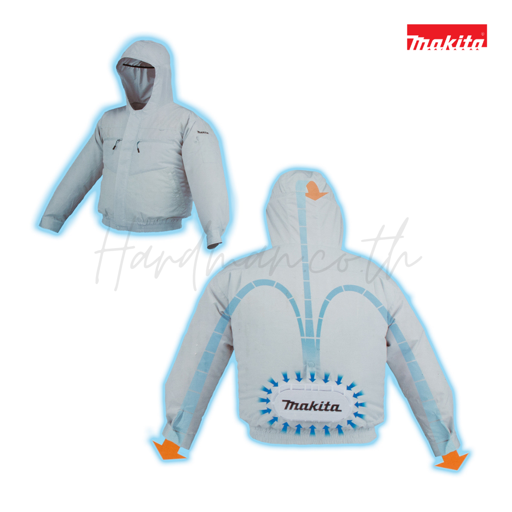 Makita FJ203DZL 12V/18V Cordless Fan Jacket Size L (Exclude