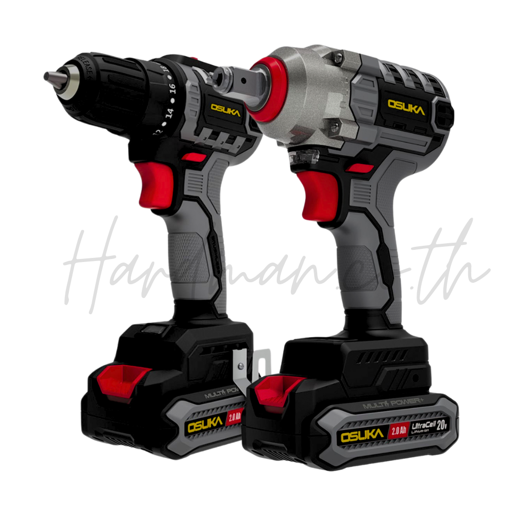 OSUKA 20V Cordless Drill and Impact Wrench Set – Model OCK158-D2