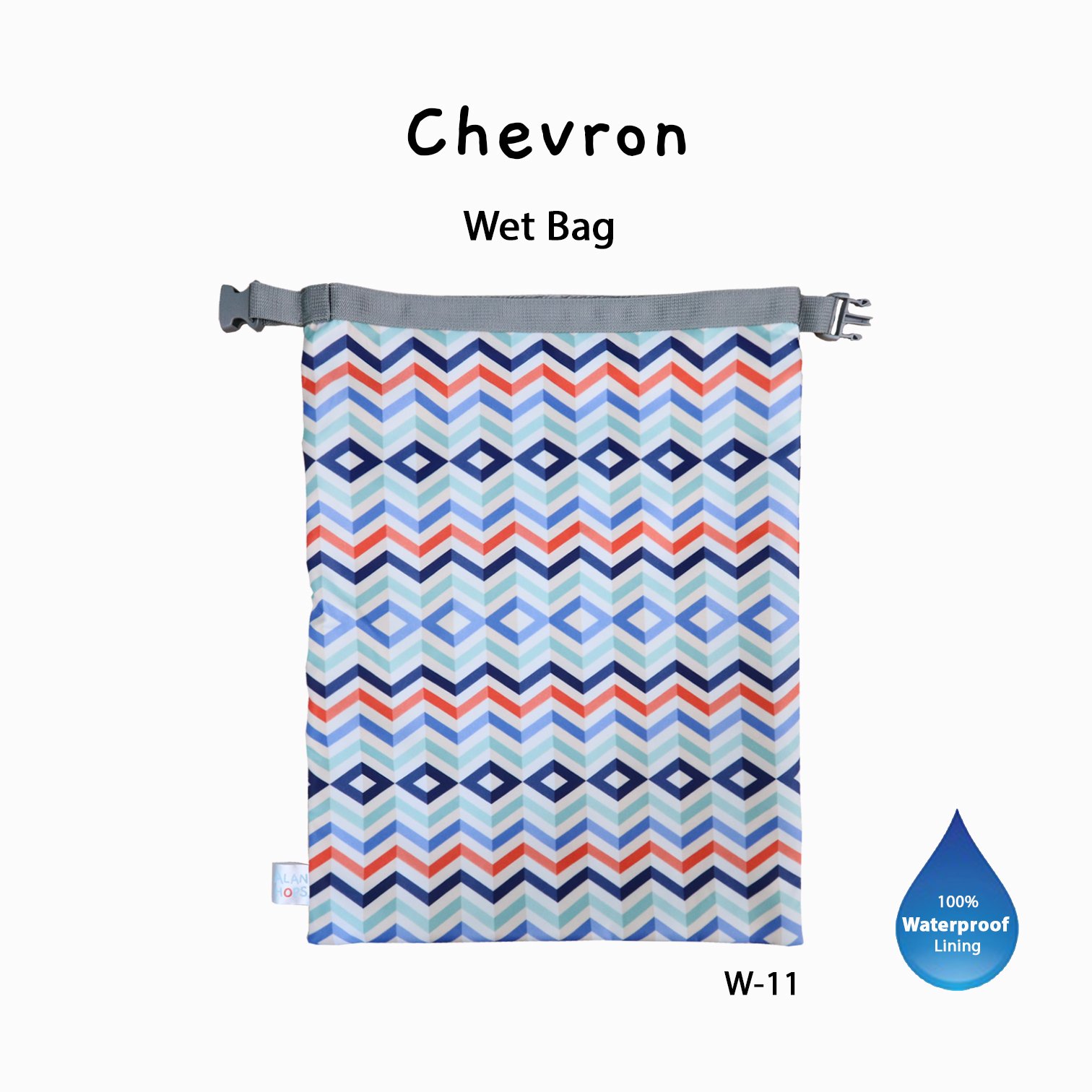 Wet Bag Chevron/กระเป๋าเปียกมีสายเข็มขัดรัด