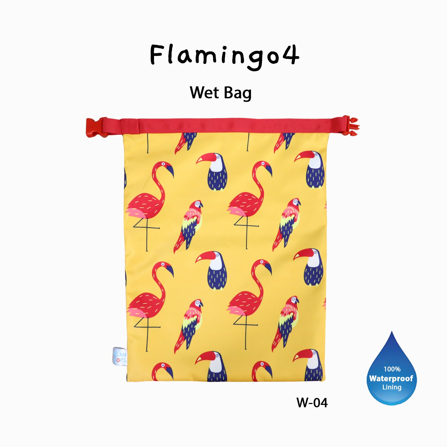 Wet Bag Flamingo4/กระเป๋าเปียกมีสายเข็มขัดรัด