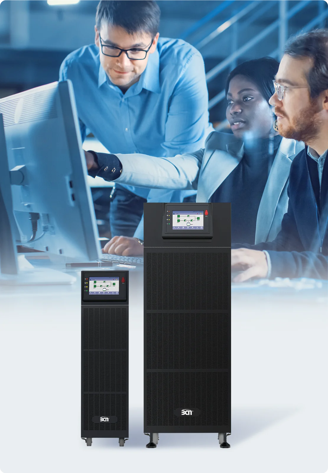 เครื่องสำรองไฟ UPS แบรนด์ BCN สำหรับ Data Center รองรับการทำงานของเซิร์ฟเวอร์ ระบบไฟฟ้าฉุกเฉินที่เสถียร เครื่องสำรองไฟ UPS แบรนด์ BCN สำหรับ Data Center รองรับการทำงานของเซิร์ฟเวอร์ ระบบไฟฟ้าฉุกเฉินที่เสถียร