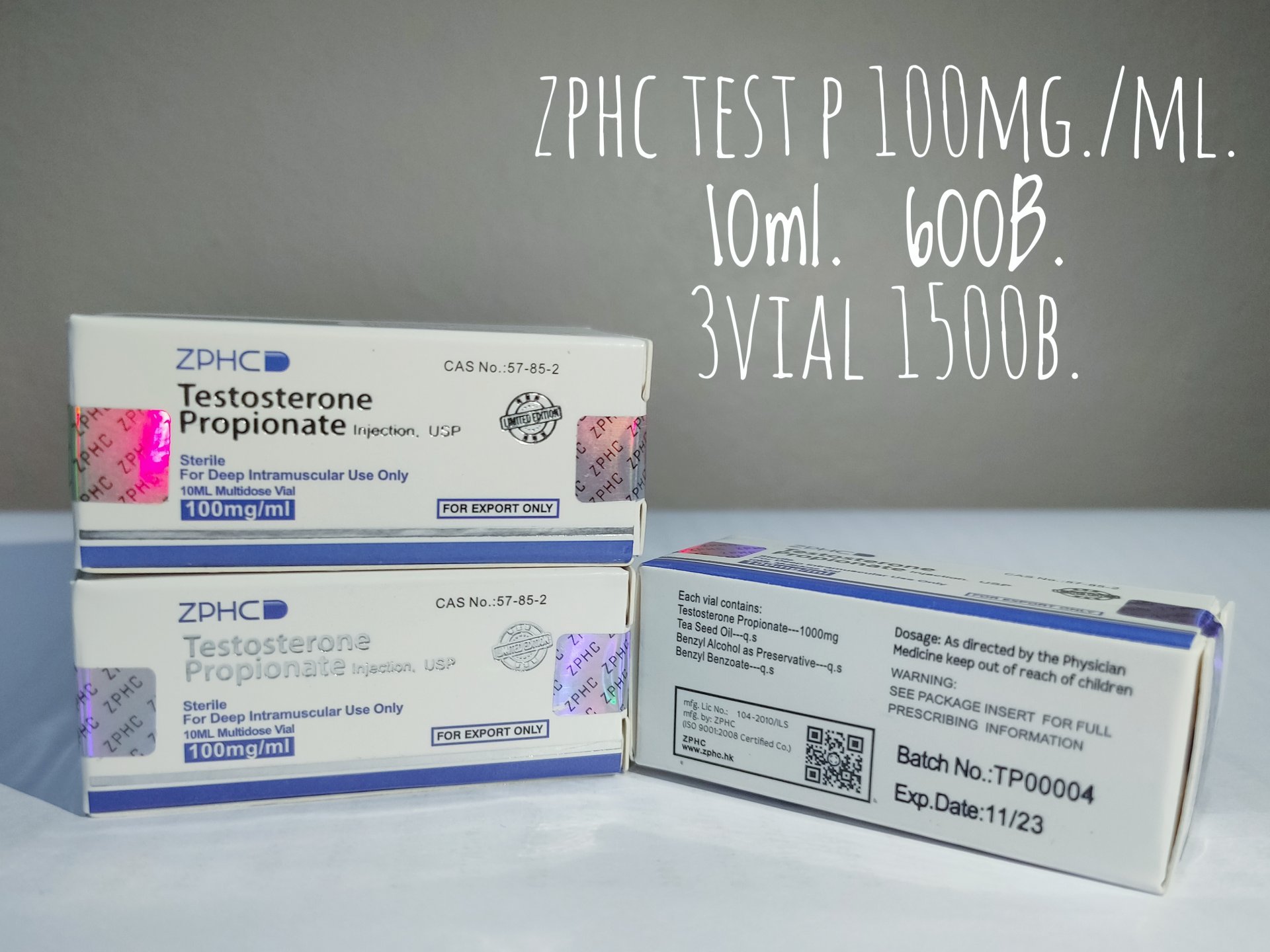 ZPHC Test Prop 100 mg./m.l 10ml. 3 Bottles 1,500 ฿