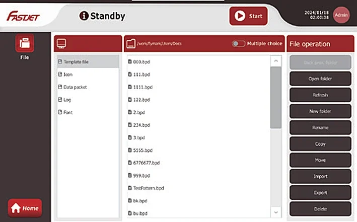 หน้าจอ Smart File Management ของ FCPilot