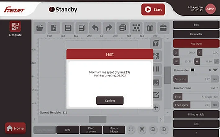 หน้าจอ Automatic Speed Estimation ของ FCPilot