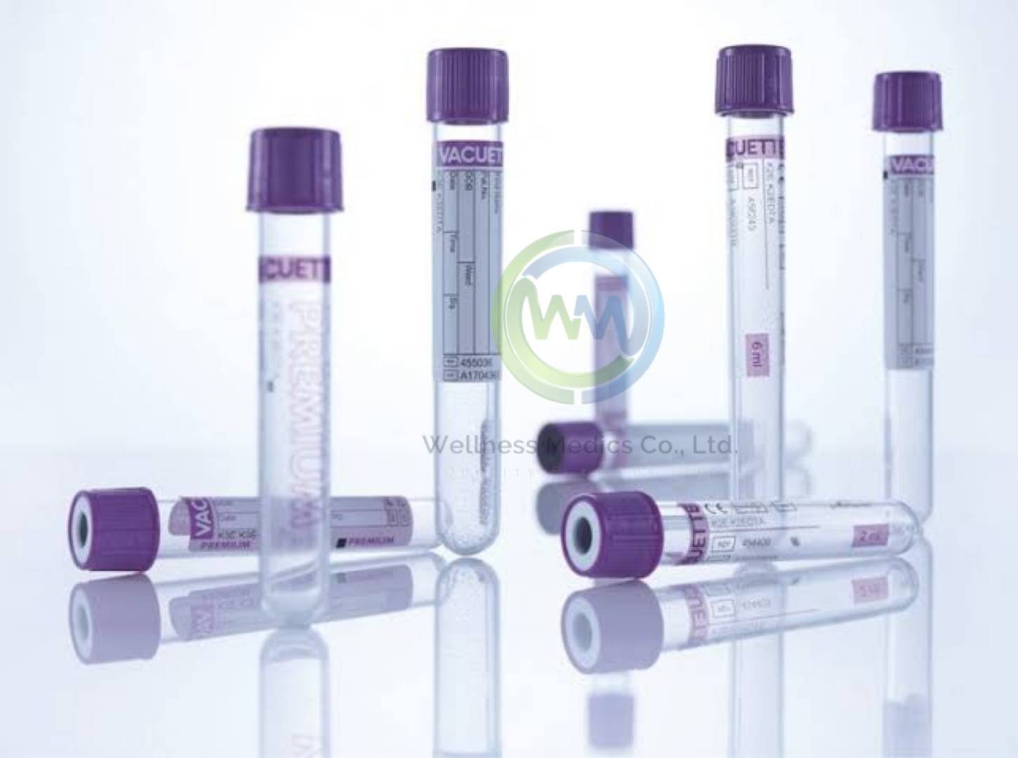 EDTA K2 sample collection tube, size 2 ml (100 tubes) wellnessmedics3