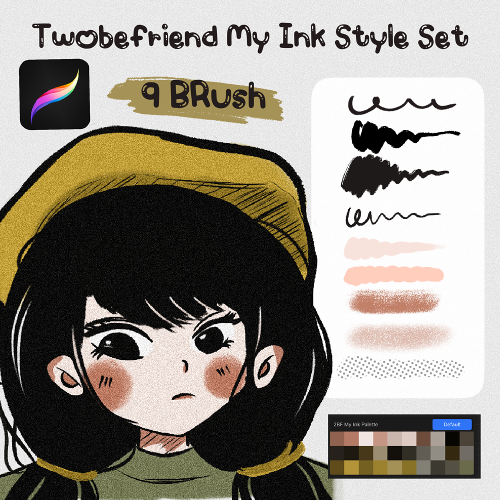 Twobefriend My Ink Style Set  |PROCREAT|