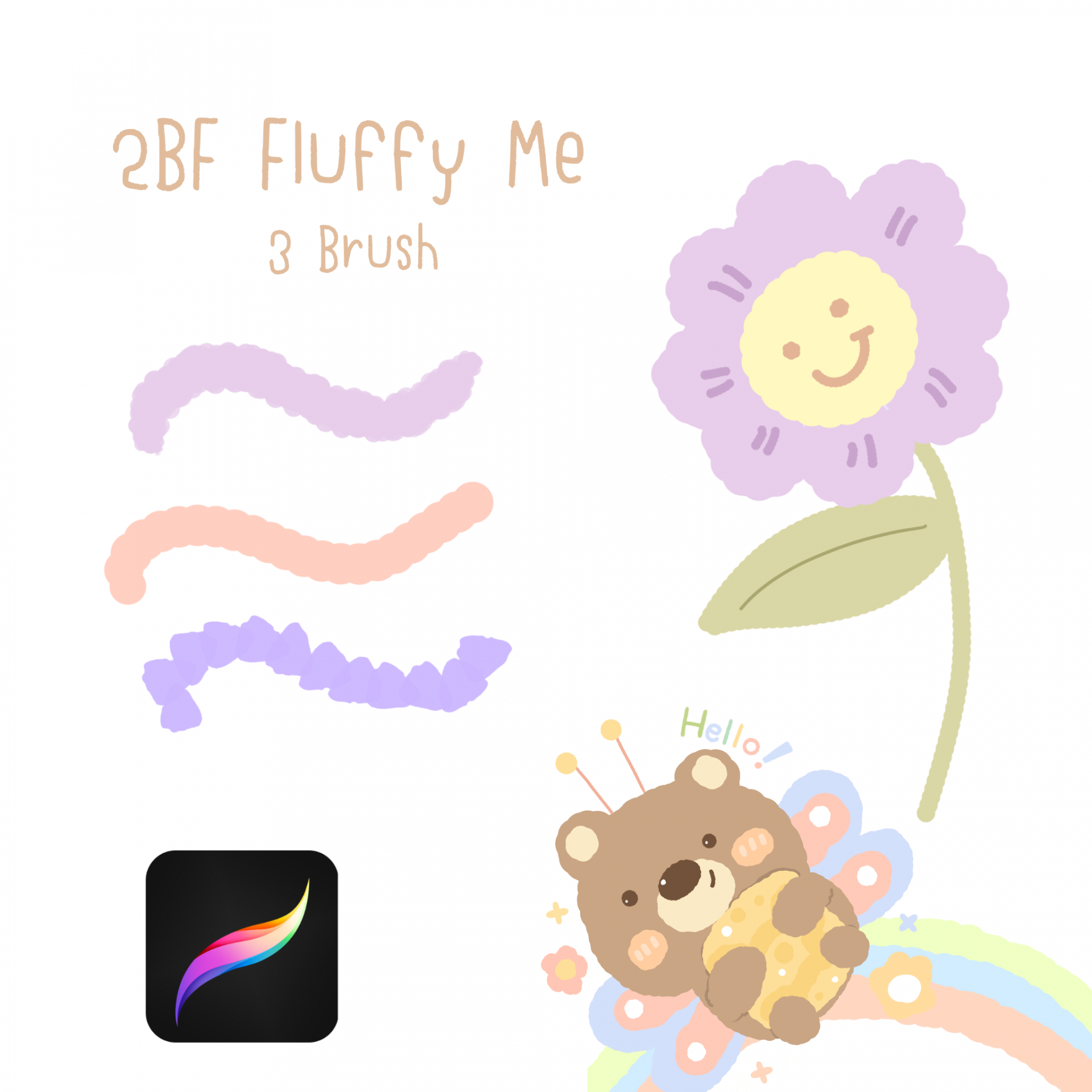 Twobefriend Fluffy Me |PROCREAT BRUSHES |