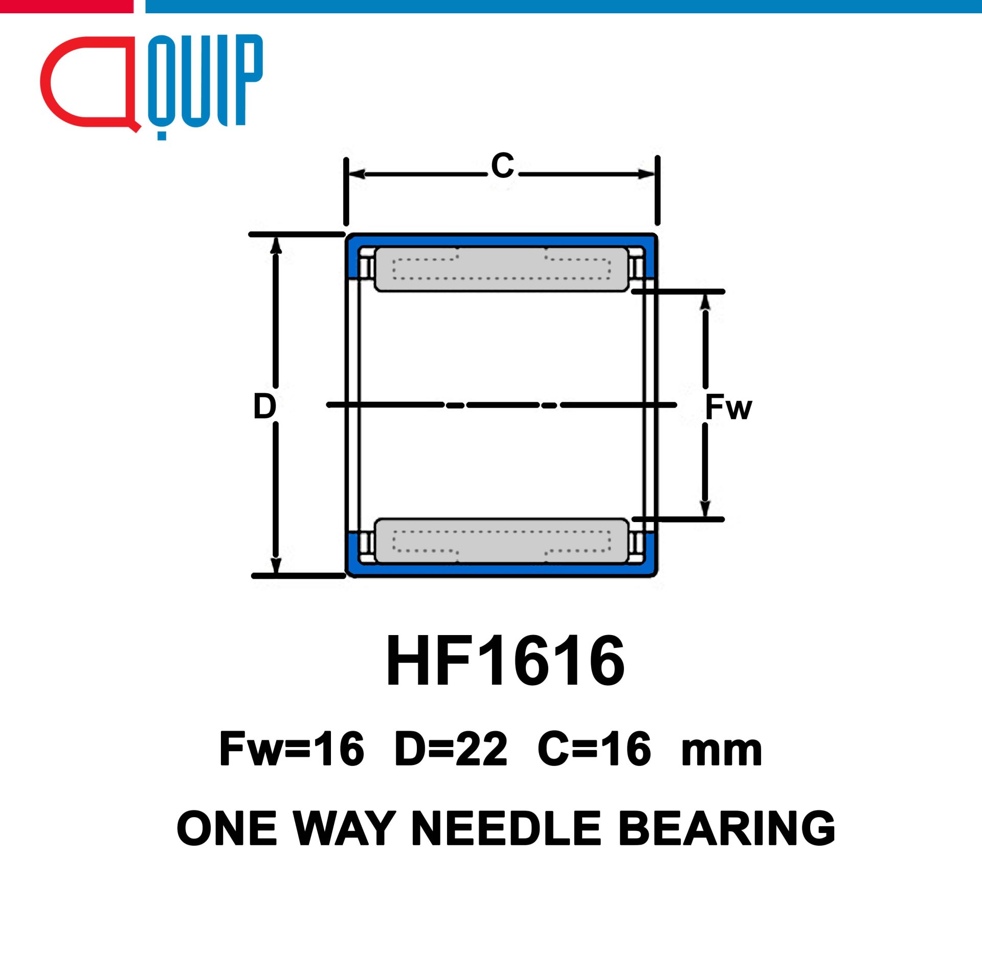 HF1616 SBC NEEDLE ROLLER BEARINGS / ONE WAY BEARING aquipthai