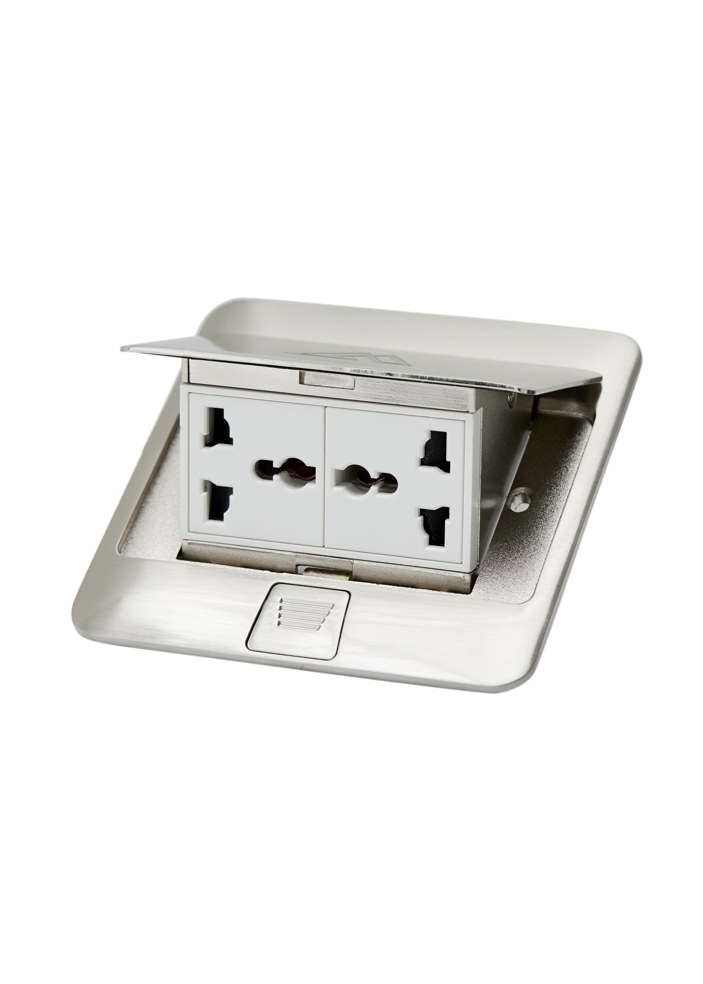 Double Universal Floor Socket with Outlet Box