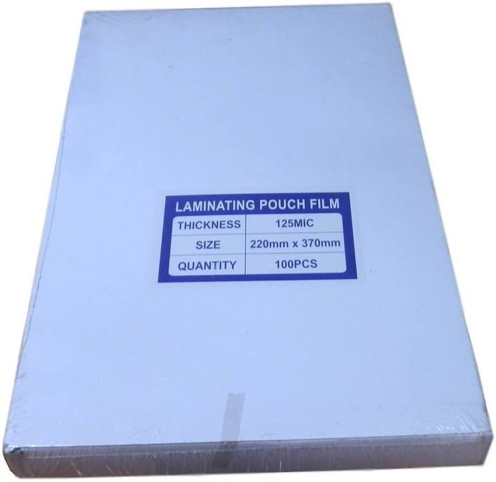 พลาสติกเคลือบบัตร ขนาด F4 220×370 mm. (100แผ่น)