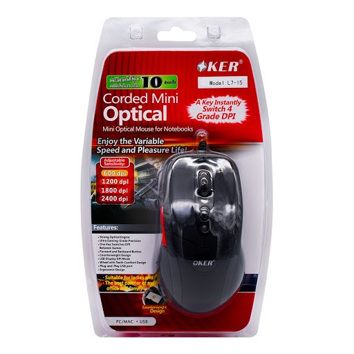 USB Optical Mouse OKER (L7-15 Gaming) Black