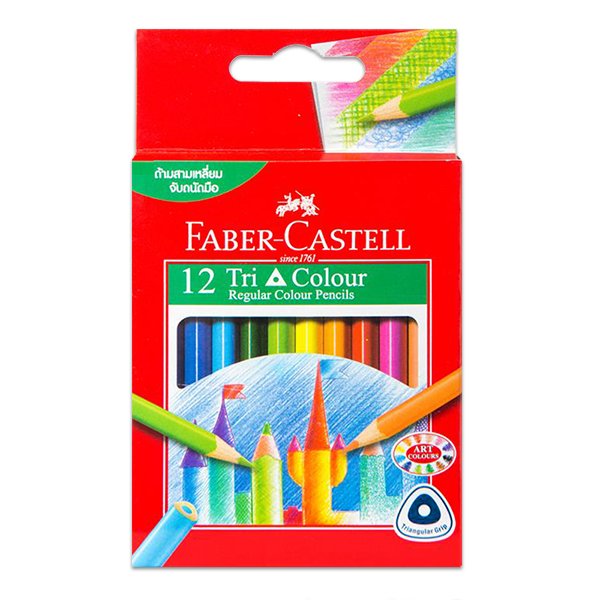 สีไม้ Faber-Castell 12 สี แบบสั้น