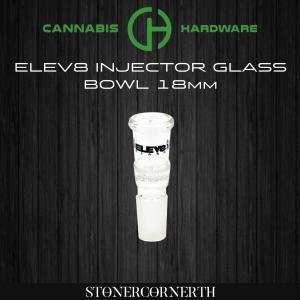 Cannabis Hardware | Elev8 Injector Glass Bowl 18mm - your new end game is here FlowerPot