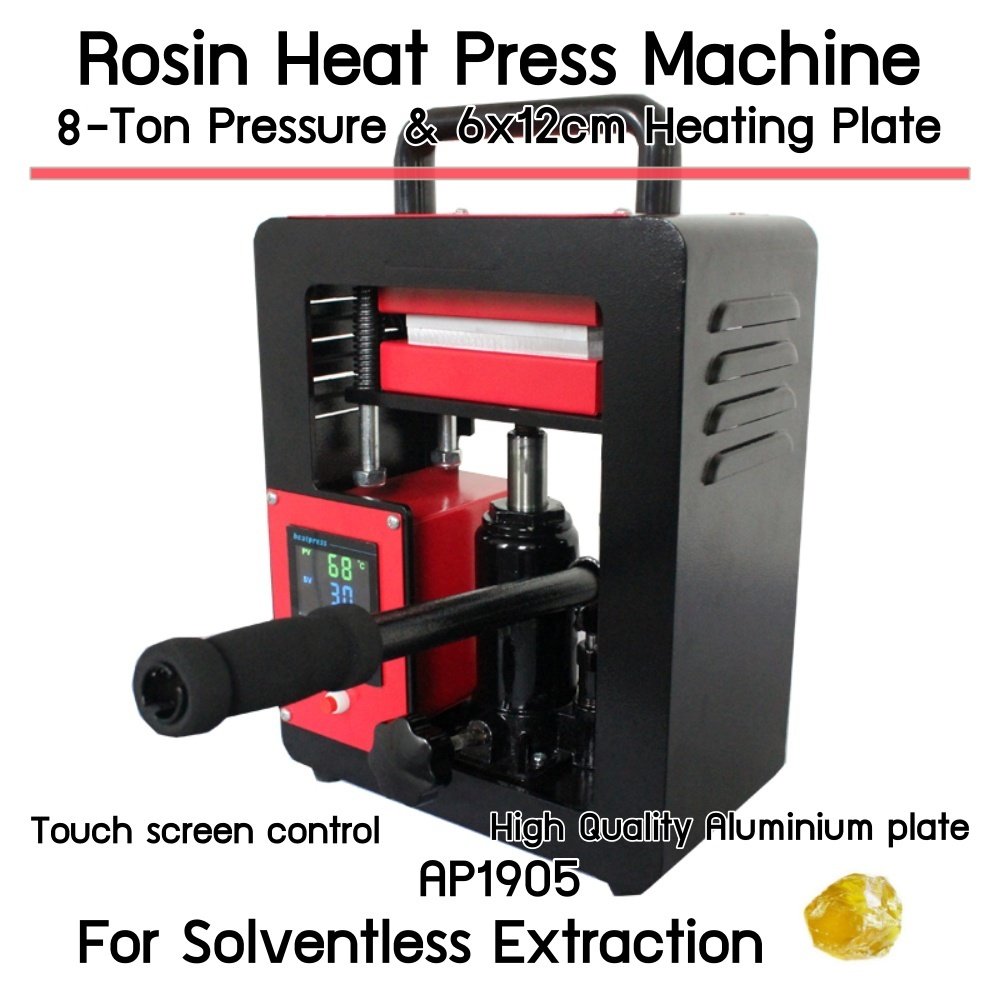 8 Ton Hydraulic High Pressure Dual 6x12cm heating plate Rosin heat Press Machine AP1905