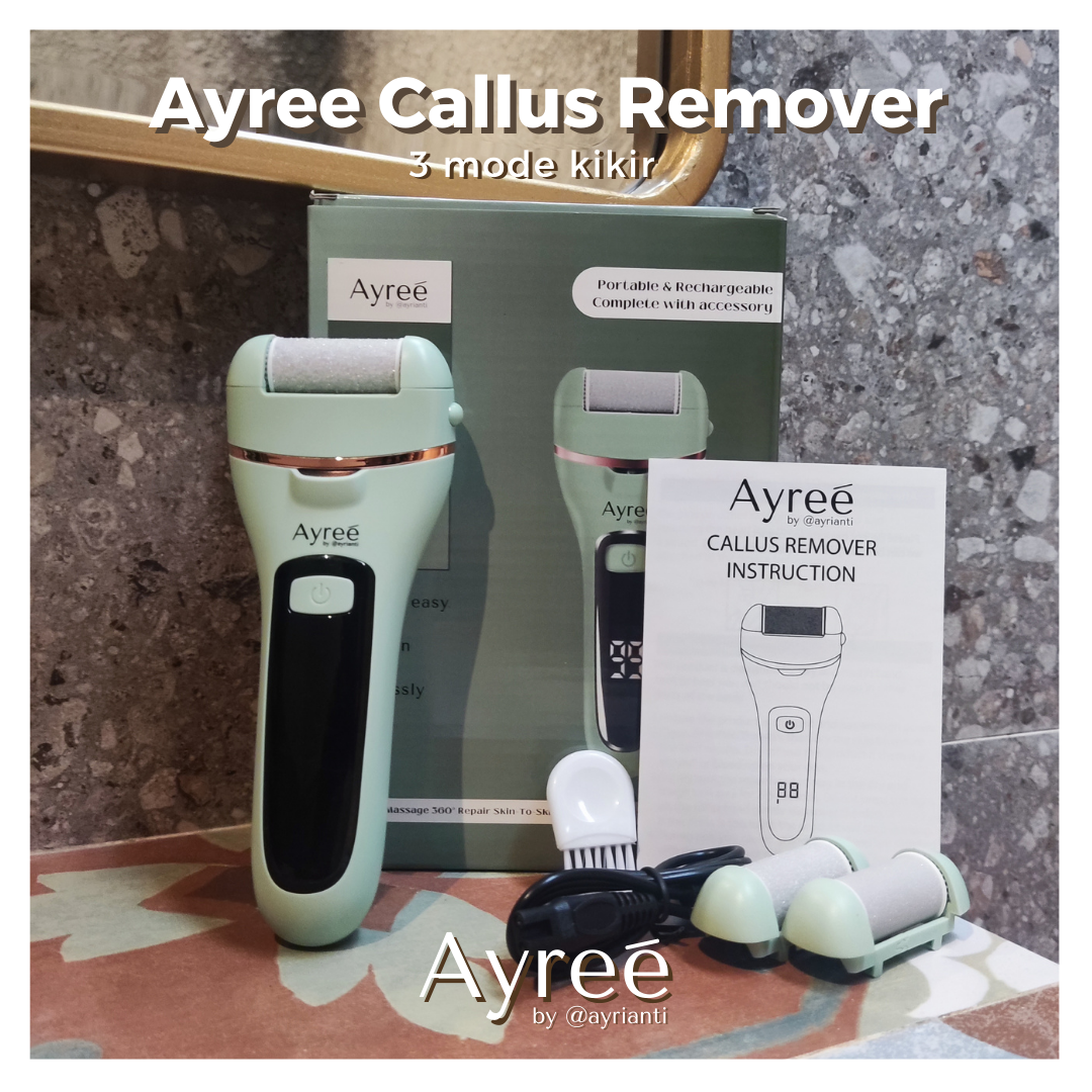 Ayree Callus Remover - Alat Manicure Pedicure / Alat Asahan Telapak Kaki / Alat Gosok Kaki / Penghalus Tumit Elektrik