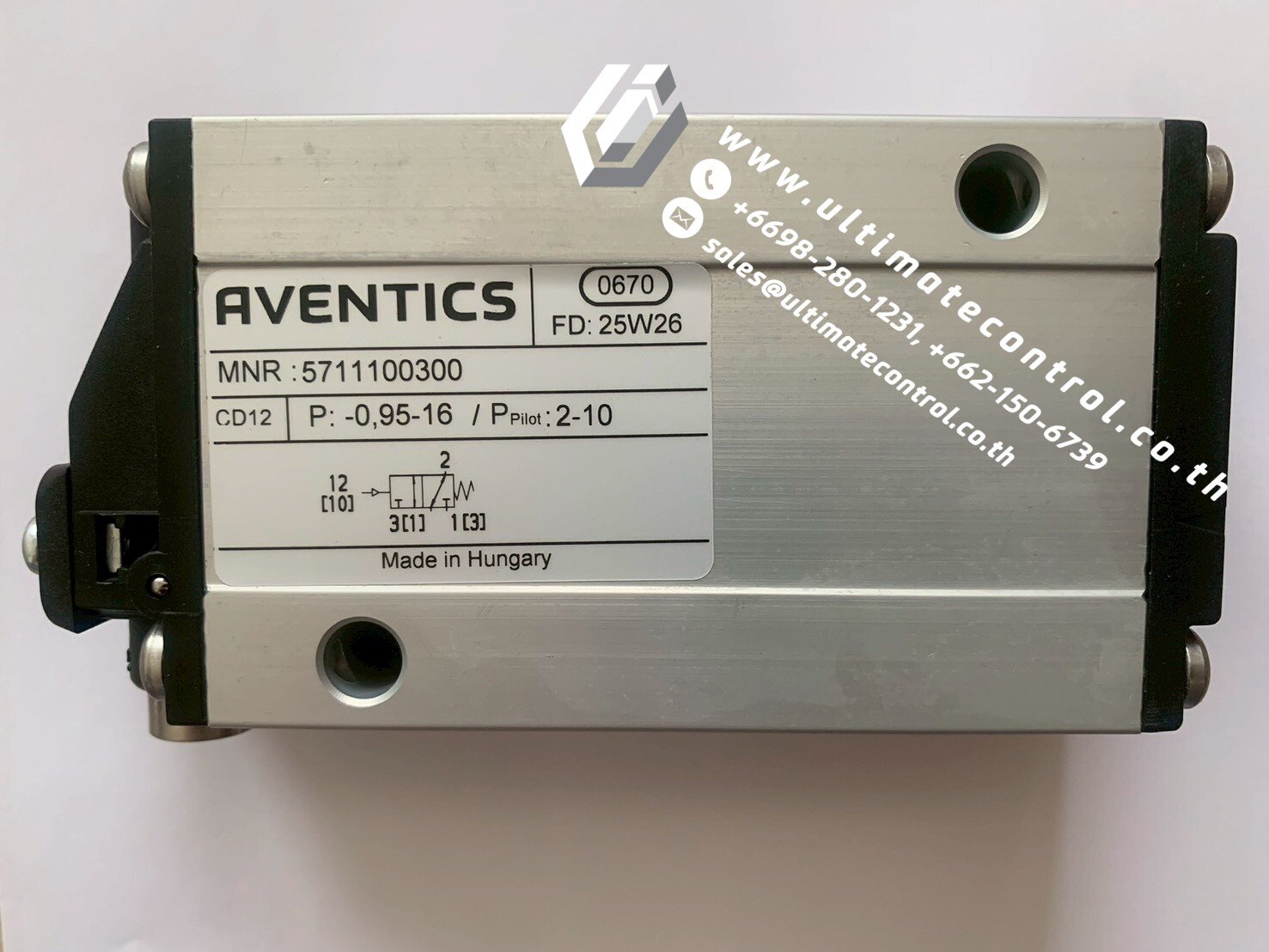AVENTICS 3/2-directional valve, 5711100300 CD12-3/2NC-SR-G012-G012-G018-S