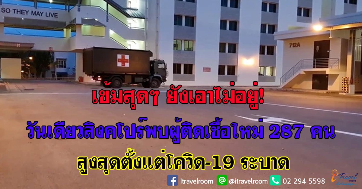 เข้มสุดๆ ยังเอาไม่อยู่! วันเดียวสิงคโปร์พบผู้ติดเชื้อใหม่ 287 คน สูงสุดตั้งแต่โควิด-19 ระบาด เข้มสุดๆ ยังเอาไม่อยู่! วันเดียวสิงคโปร์พบผู้ติดเชื้อใหม่ 287 คน สูงสุดตั้งแต่โควิด-19 ระบาด