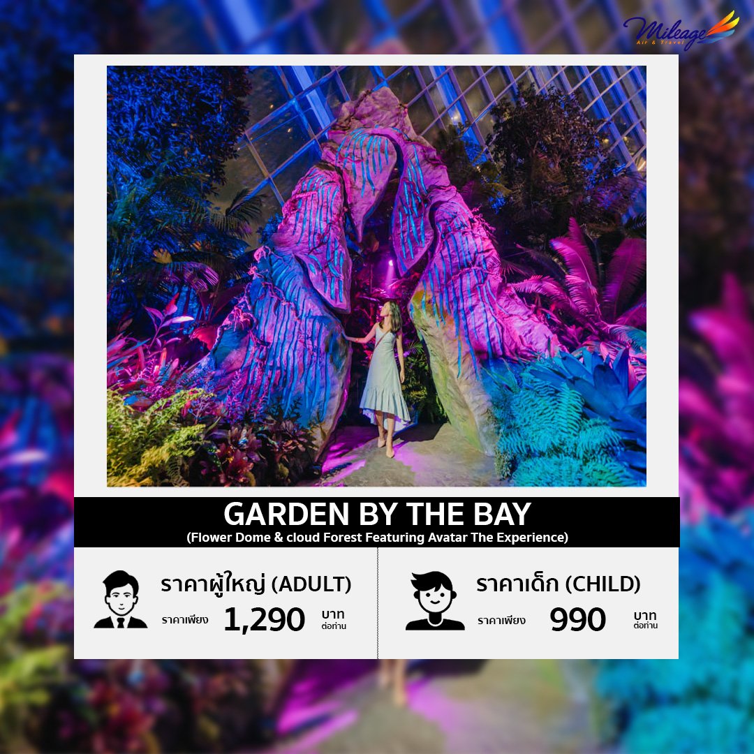 บัตรเข้าชมการ์เด้นส์ บาย เดอะ เบย์ (Gardens by the Bay Flower Dome & cloud Forest Featuring Avatar The Experience)