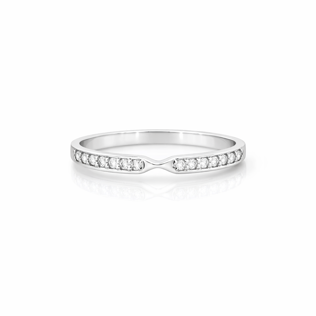Ring 18K  White gold with Round Diamond