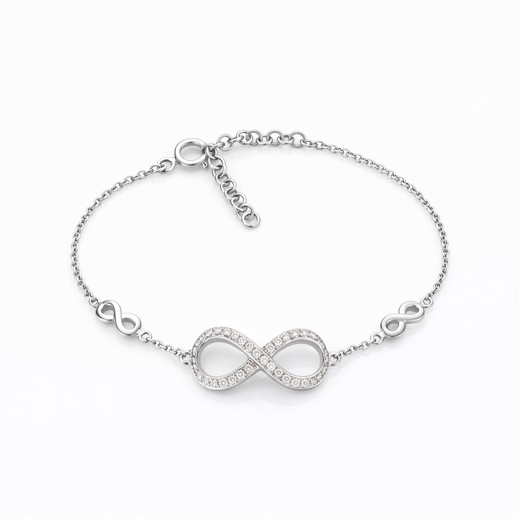 Bracelets 18K White Gold with Round Diamon