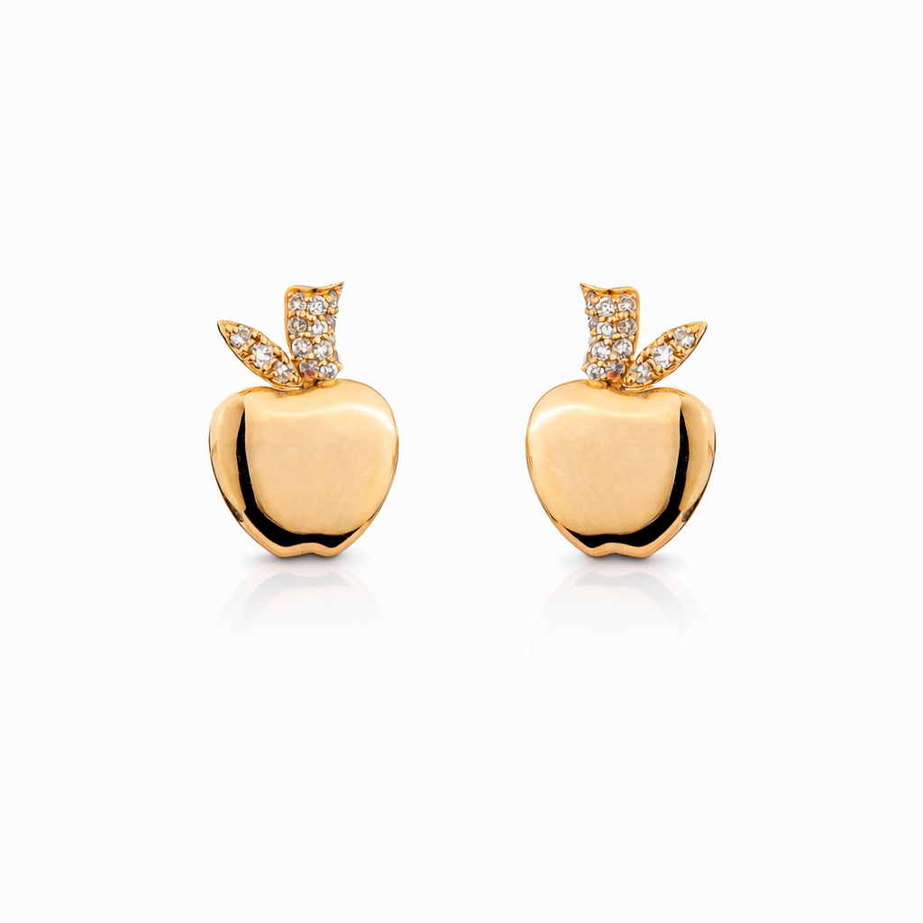 Earrings 18K  White Gold with  Diamond