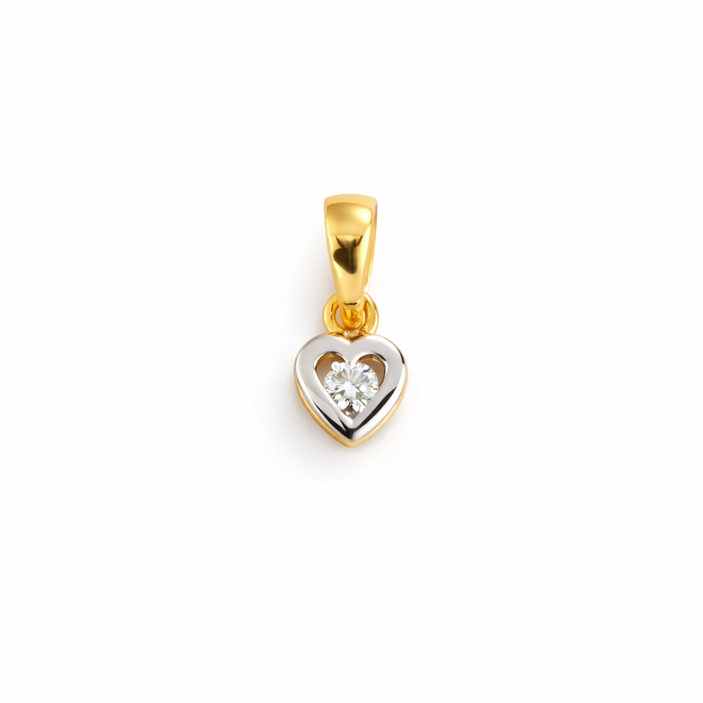 Pendants 18K  Yellow gold with Round Diamond
