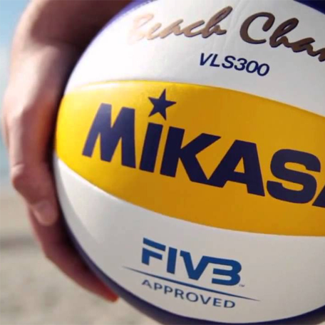 ลูกวอลเลย์บอล วอลเลย์บอล ชายหาดหนังเย็บ Mikasa รุ่น VLS300 ของแท้ 100%