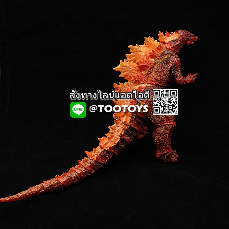 โมเดลก็อตซิลล่า Godzilla 2019 Action Figure มีจุดขยับจัดท่าทางได้ 25 จุด Version Fire Burning (ตัวสีส้ม)