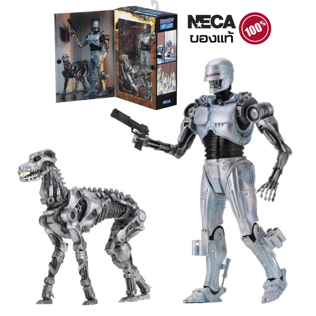 โมเดลโรโบคอป NECA Robocop Vs Terminator Future Endocop&Terminator Dog Figure