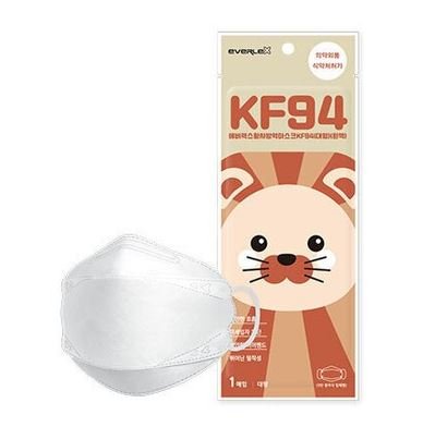 Everlex Yellow Dust Prevention Mask_ Large  KF94 White 50pcs