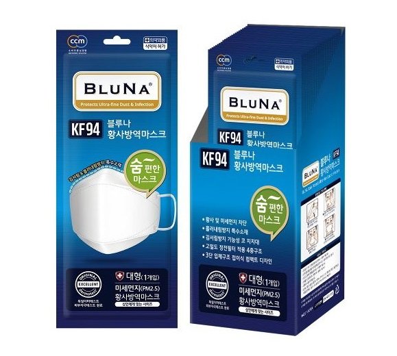 BLUNA Face Fit  KF-94 30ea [White Color]