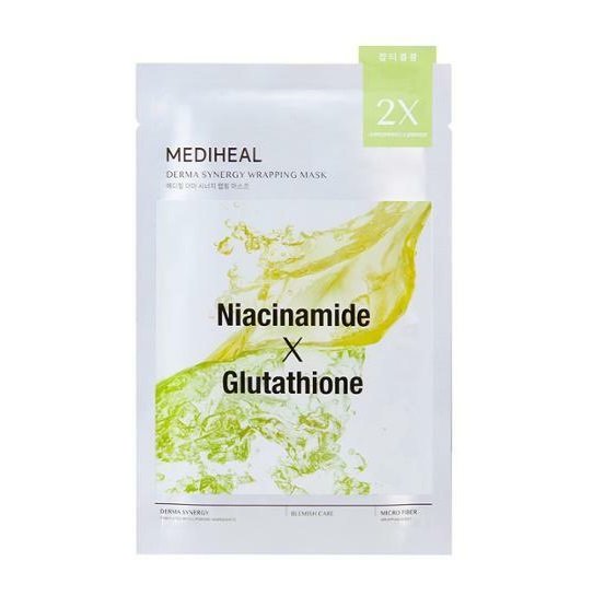 MEDIHEAL Derma Synlrgy Wrapping Mask [niacinamideXglutathione] 10pcs